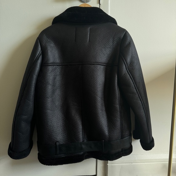 Zara Faux Leather and Fur Lined Jacket - Picture 8 of 9